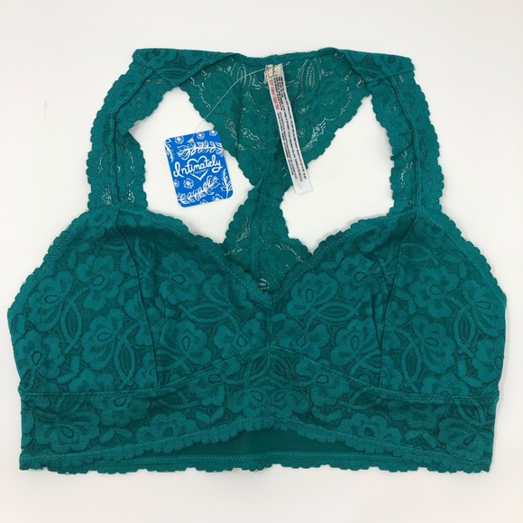 Free People Galloon Lace Racerback Bralette Green - Picture 4 of 11